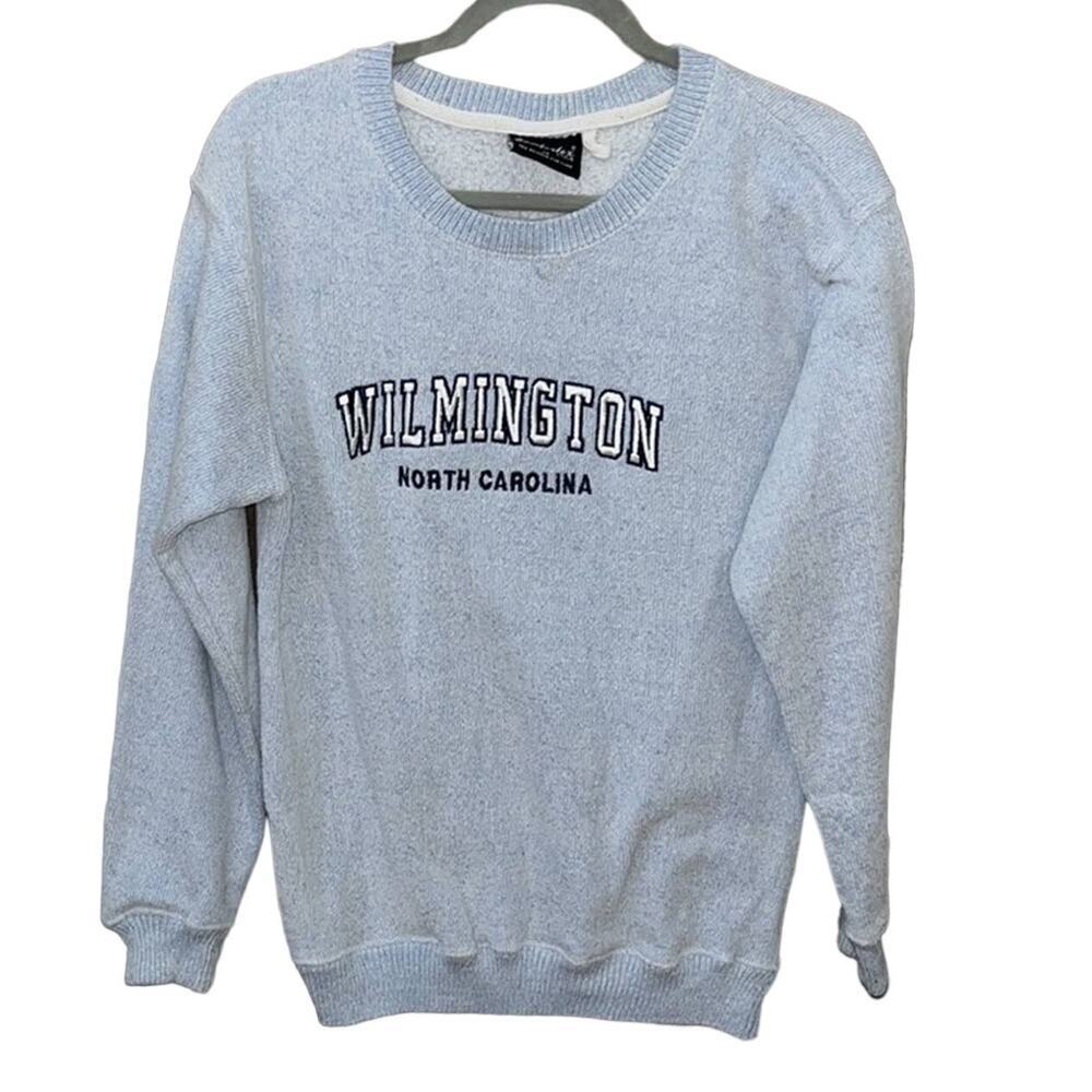 Wilmington North Carolina Soft Comfortex USA Light Blue Crewneck Sweatshirt-Med